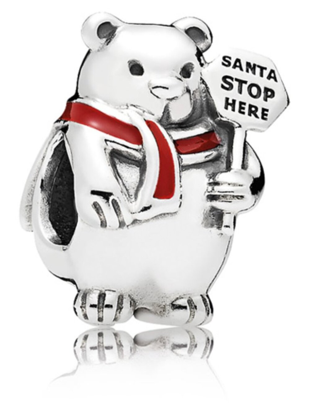 CLEARANCE NWOT Pandora Christmas Polar Bear Charm ONLY 4 in STOCK